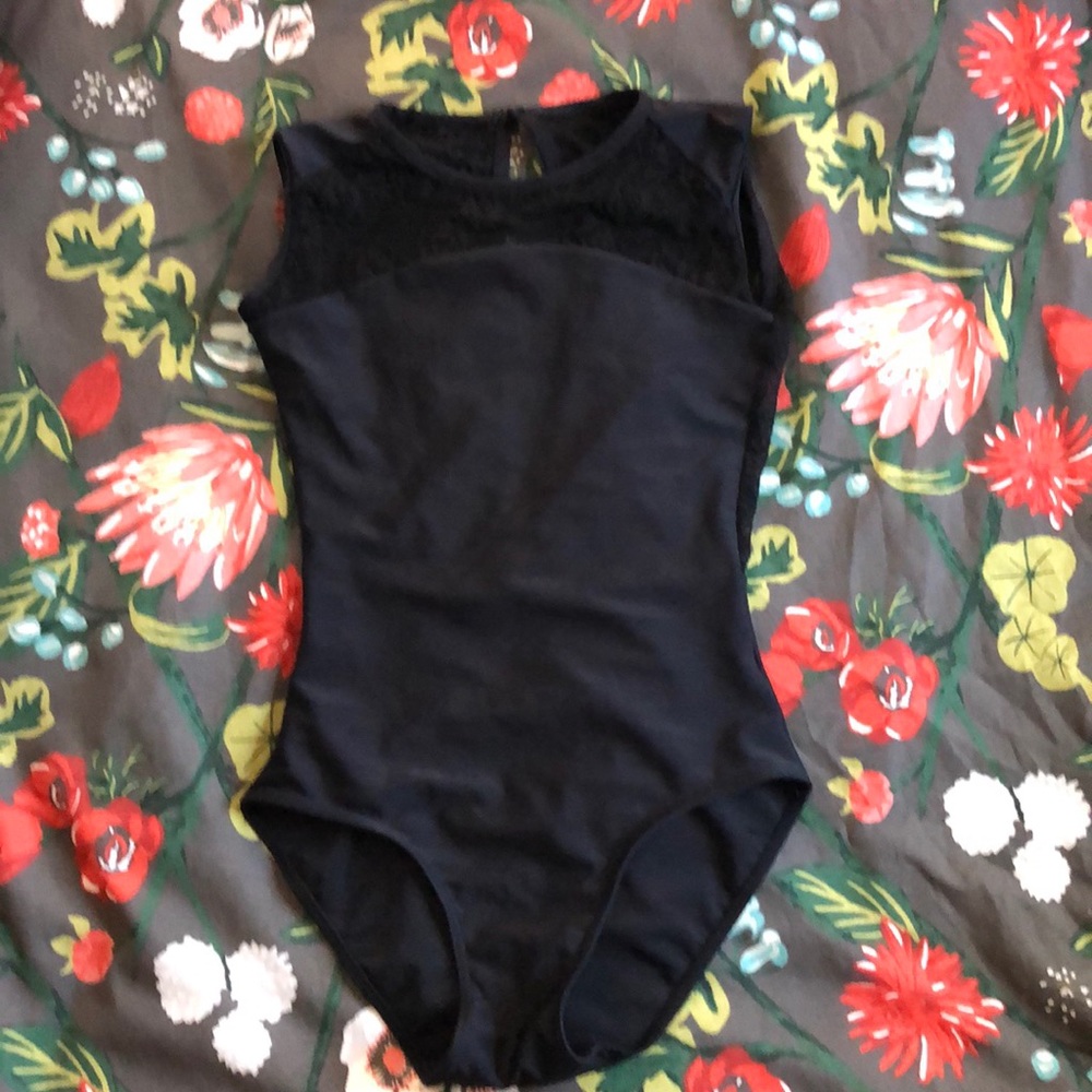 XS Ballet Rosa lace back slvless leotard